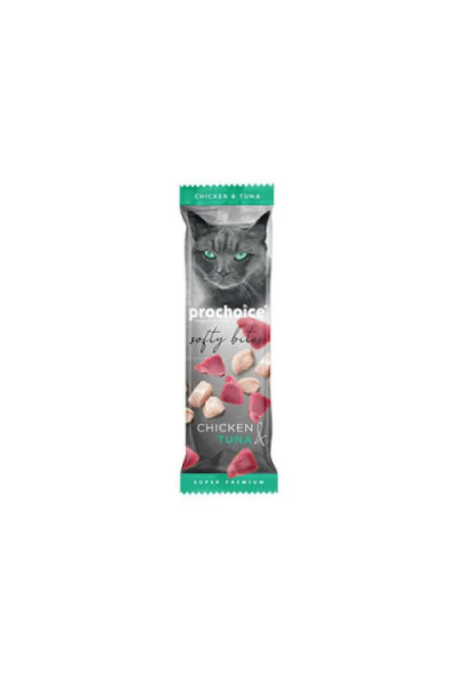 Softy Bites Tavuklu ve Ton Balıklı Yumuşak Kedi Ödül Maması 24 Adet 10 Gr