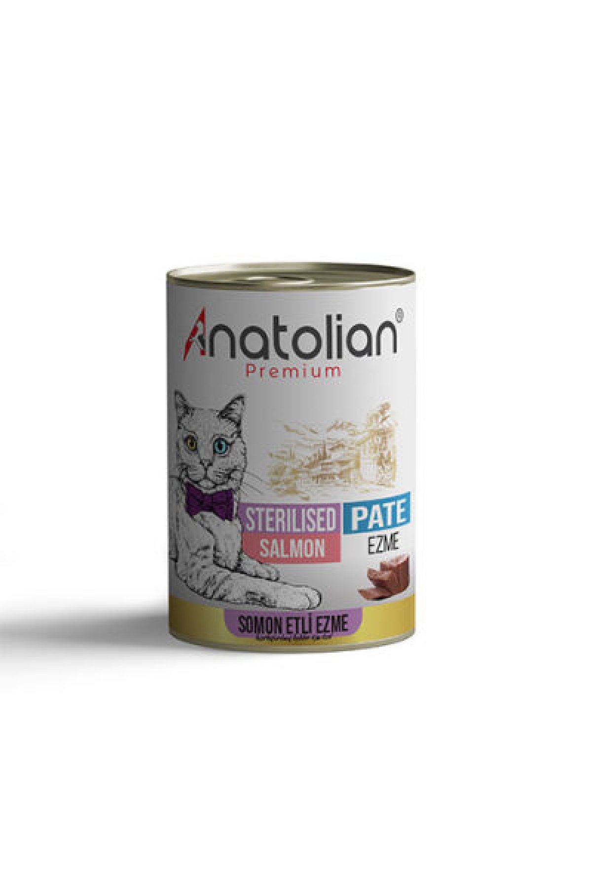 Premium Somonlu Ezme Kısırlaştırılmış Kedi Konservesi 400 Gr