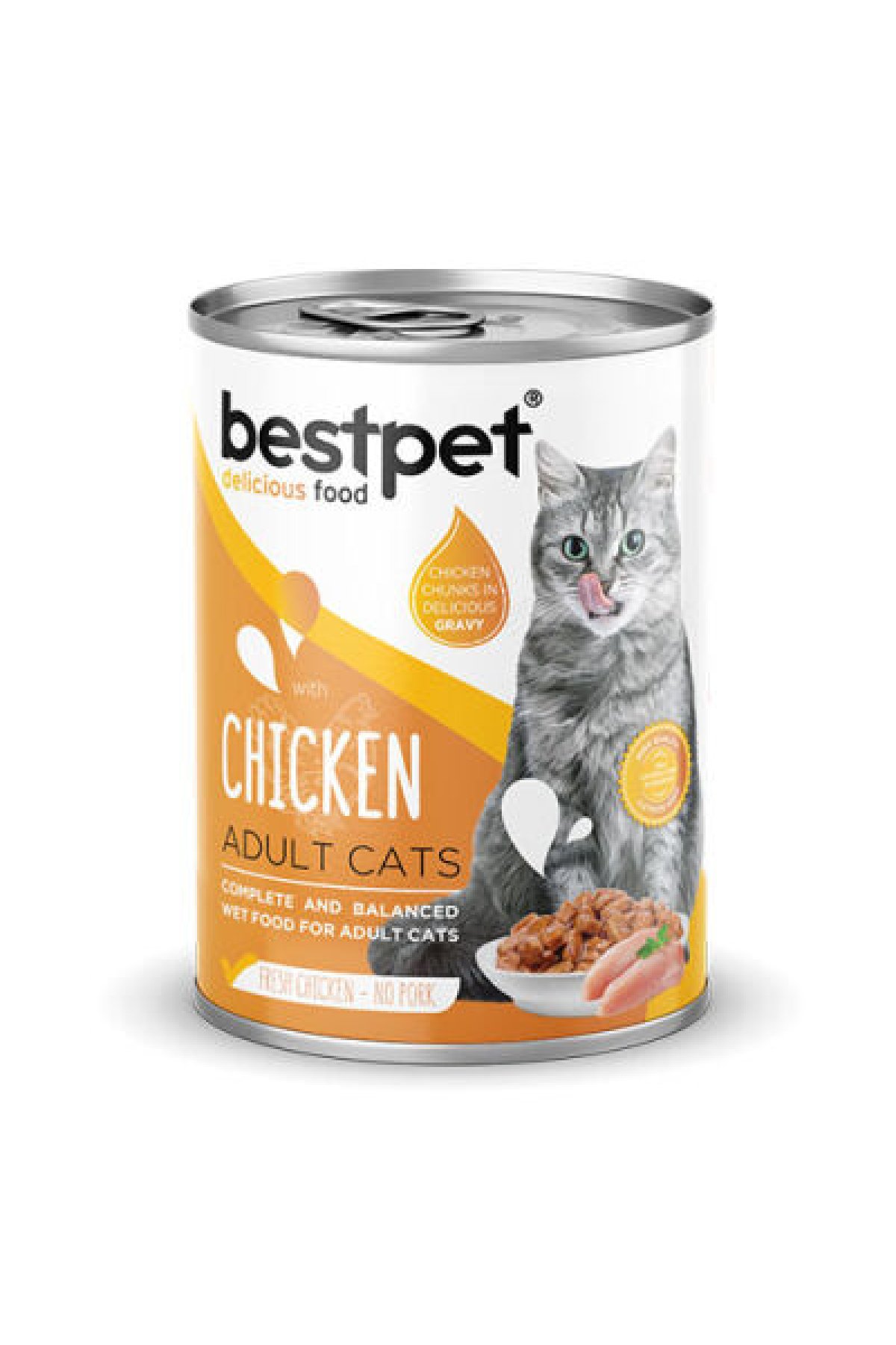 Parça Etli Tavuk Etli Yetişkin Kedi Konservesi 6 Adet 400 Gr