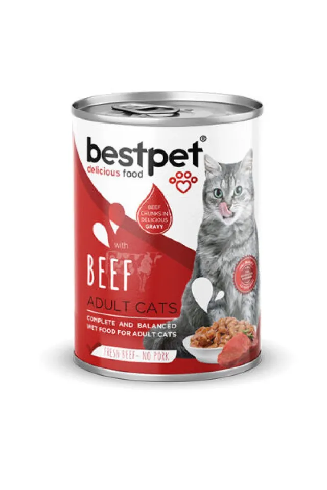 Parça Etli Sığrlı Etli Yetişkin Kedi Konservesi 6 Adet 400 Gr