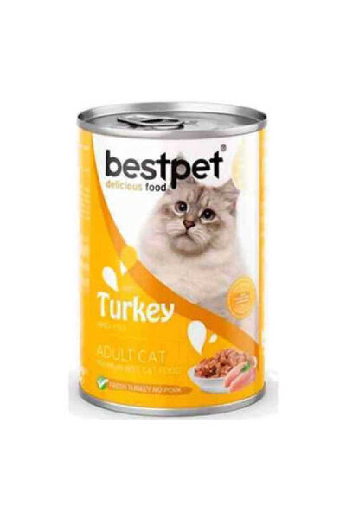 Parça Etli Hindi Etli Yetişkin Kedi Konservesi 12 Adet 400 Gr