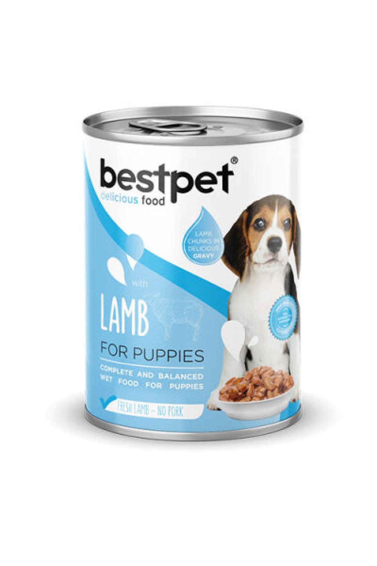 Parça Etli Kuzu Etli Yavru Köpek Konservesi 6 Adet 400 Gr