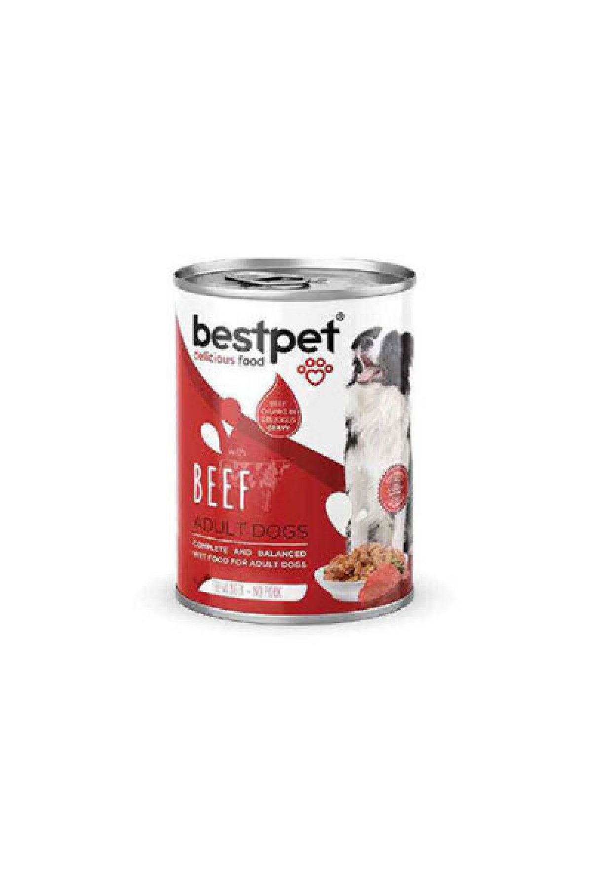 Parça Etli Sığır Etli Yetişkin Köpek Konservesi 6 Adet 400 Gr