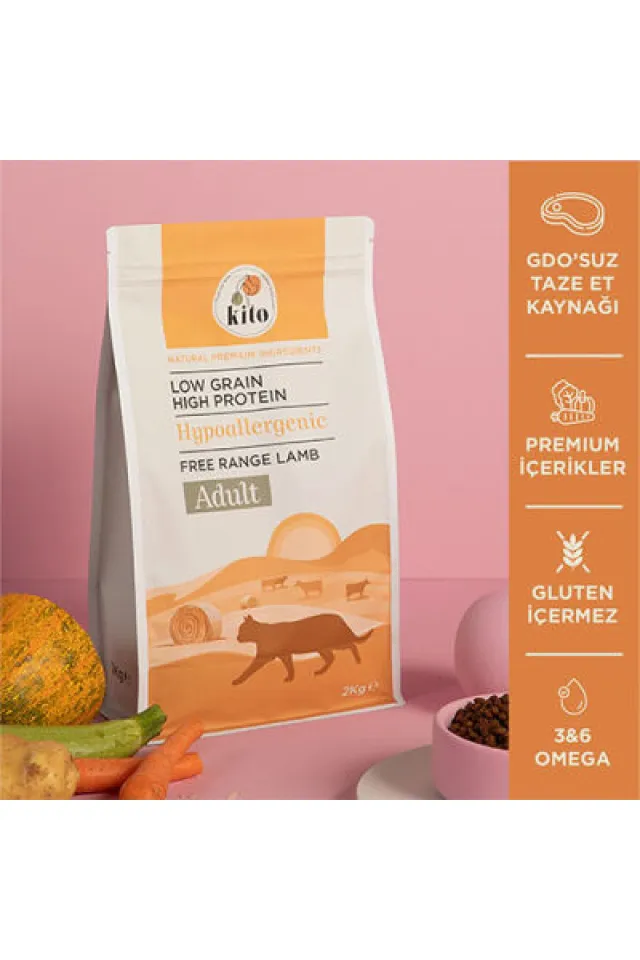 Doğal Besi Kuzu Etli Yetişkin Kedi Maması 2 Kg