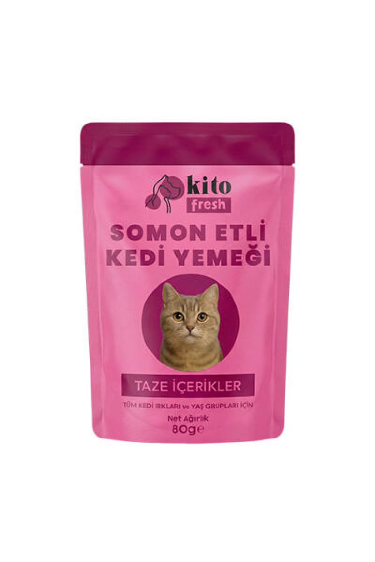 Fresh Somonlu Hipoalerjenik Taze Kedi Yemeği 80 Gr