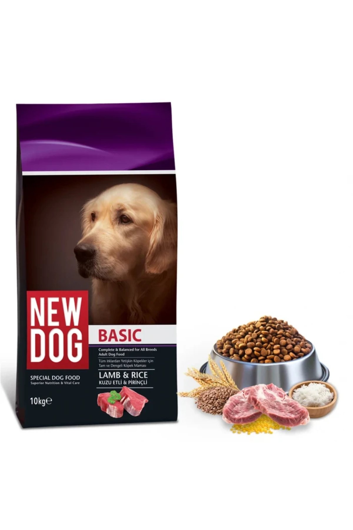 Basic Kuzu Etli Yetişkin Köpek Maması 10 Kg
