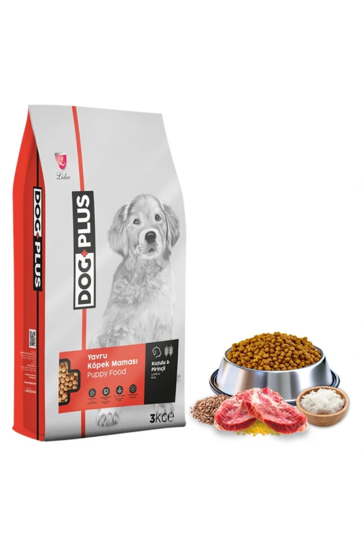 Kuzu Etli Yavru Köpek Maması 3 Kg