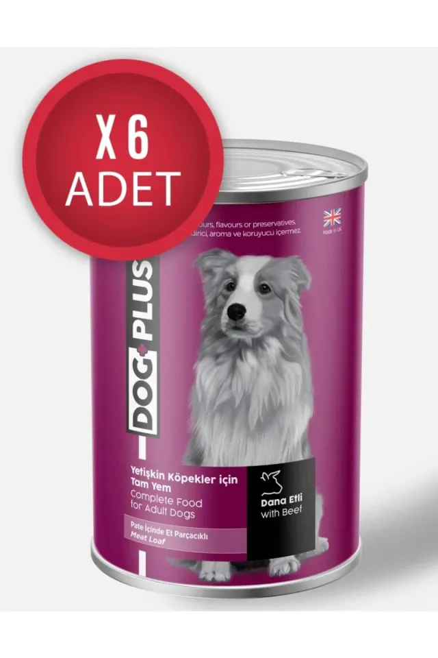 Pate  Dana Etli Yetişkin Köpek Konserve Yaş Mama 395 Gr x 6 Adet