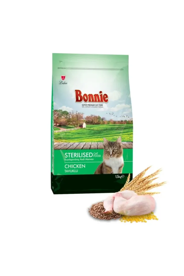Kısırlaştırılmış Tavuklu Kedi Maması 1,5 Kg