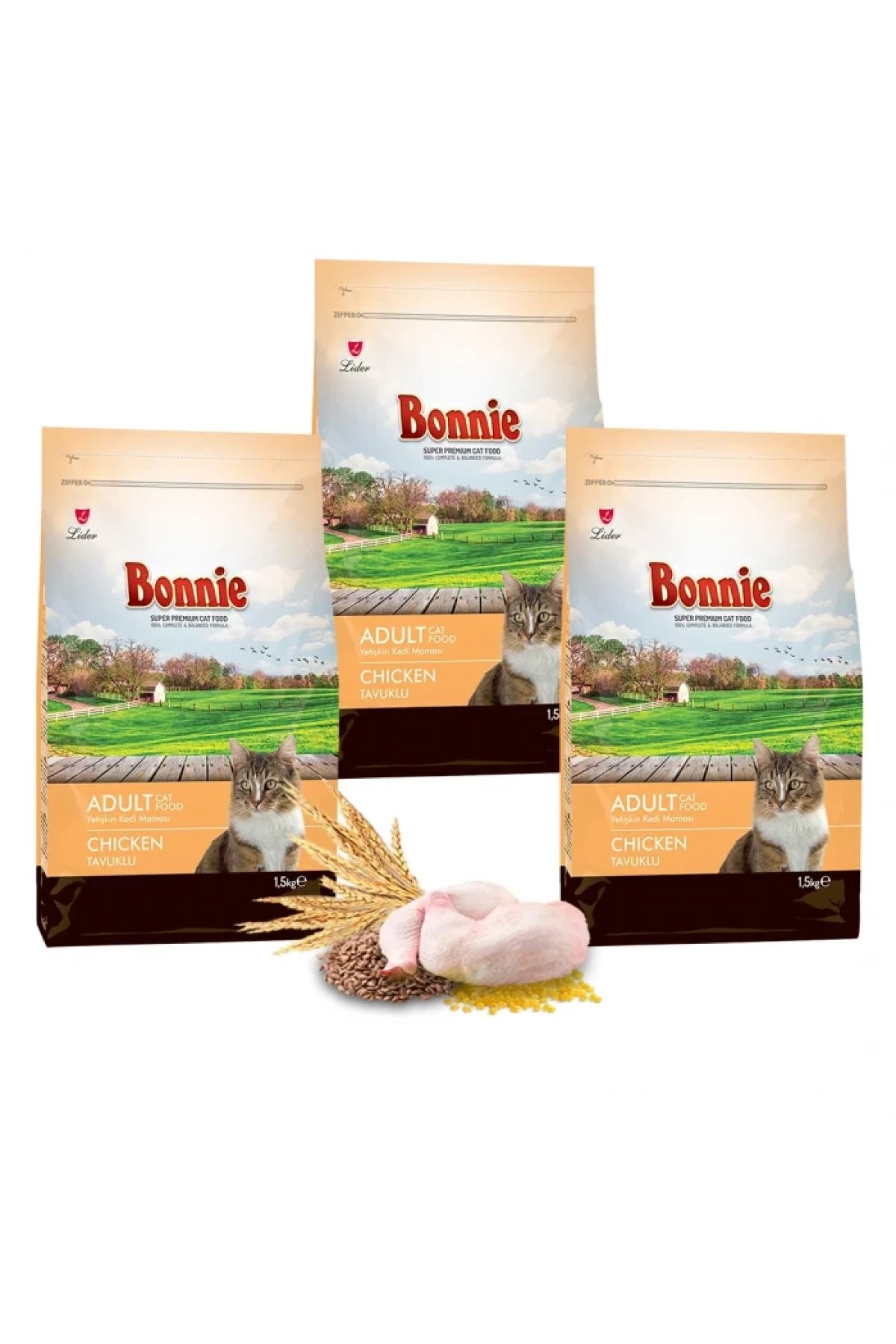 Tavuklu Yetişkin Kedi Maması 1,5 Kg x 3 Adet