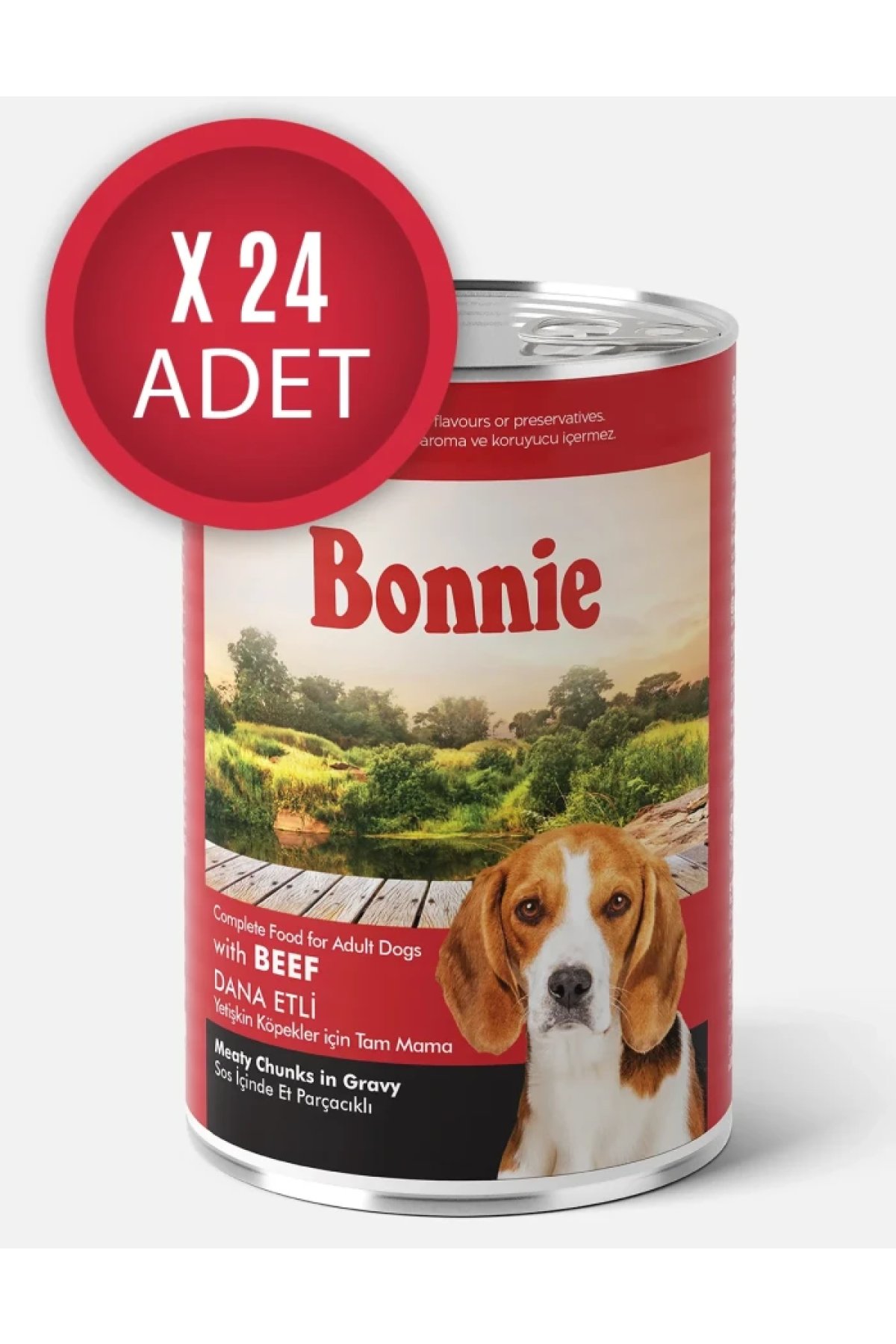 Biftekli Sos İçinde Et Parçacıklı Köpek Konservesi 400g x 24 Adet
