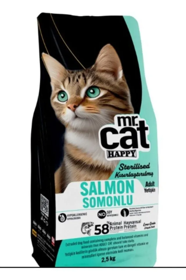 Kısırlaştırılmış Somonlu Kedi Maması 2,5 Kg