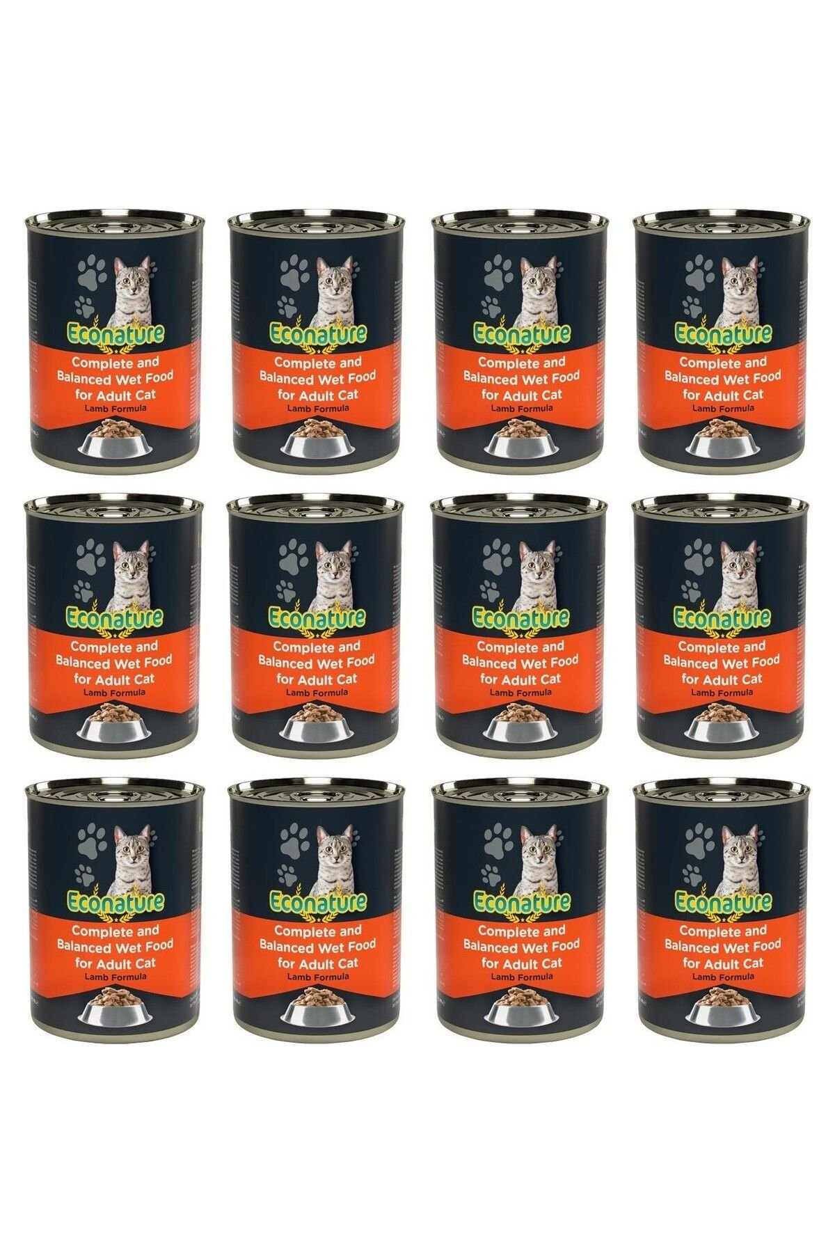 Yetişkin Kuzu Etli Kedi Konserve Maması 400 gram X 12'li