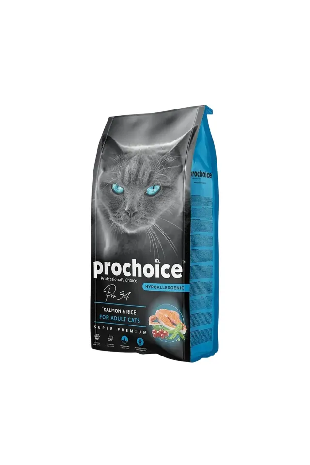 34 Somonlu ve Pirinçli Düşük Tahıllı Yetişkin Kedi Maması 2 kg