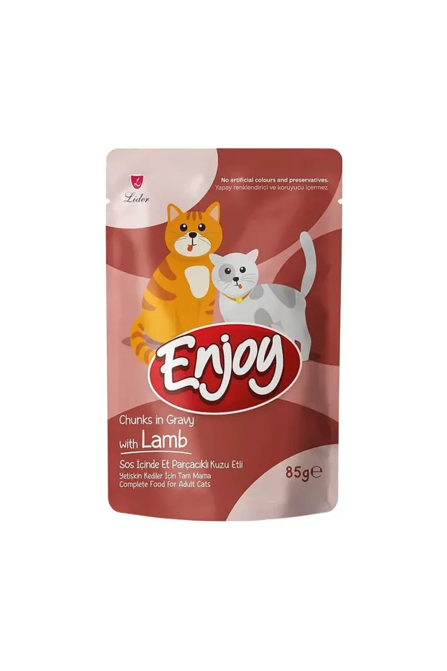 Sos İçinde Et Parçacıklı Kuzu Etli Yetişkin Kedi Konservesi 85 gr