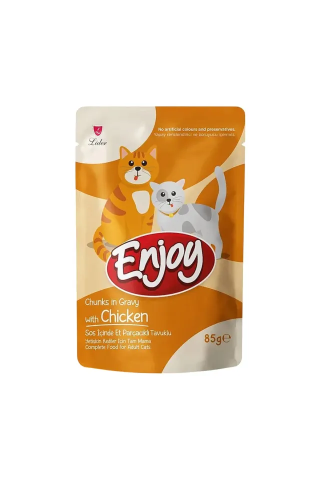 Sos İçinde Et Parçacıklı Tavuklu Yetişkin Kedi Konservesi 85 gr