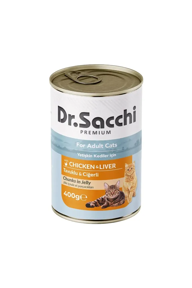 Tavuklu ve Ciğerli Yetişkin Kedi Konservesi 400 gr