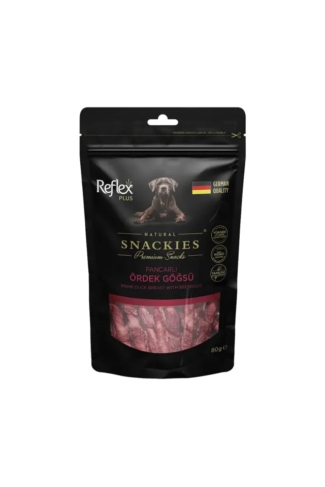 Snackies Natural Pancarlı Ördek Göğsü Tahılsız Köpek Ödül Maması 80 gr