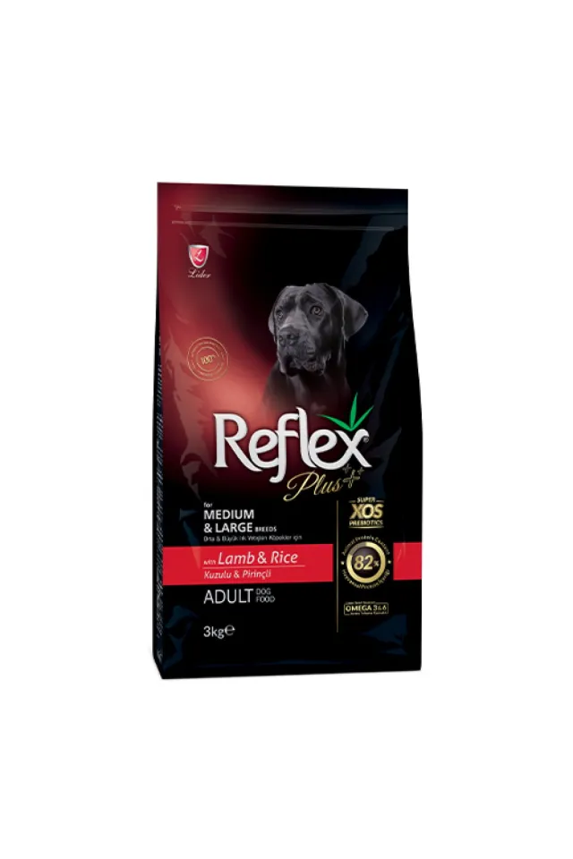Plus Kuzu Etli Büyük Irk Yetişkin Köpek Maması 3 KG