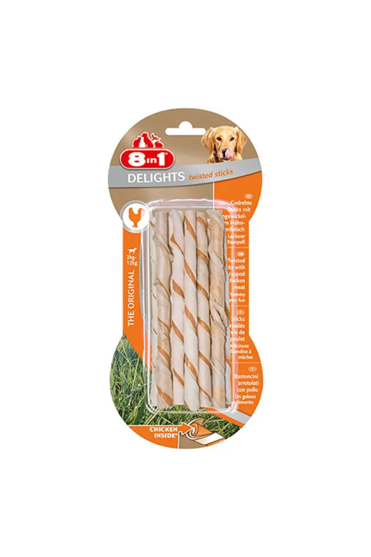 Delights Twisted Sticks 10'lu Tavuklu Köpek Ödül Çubuğu 55 gr