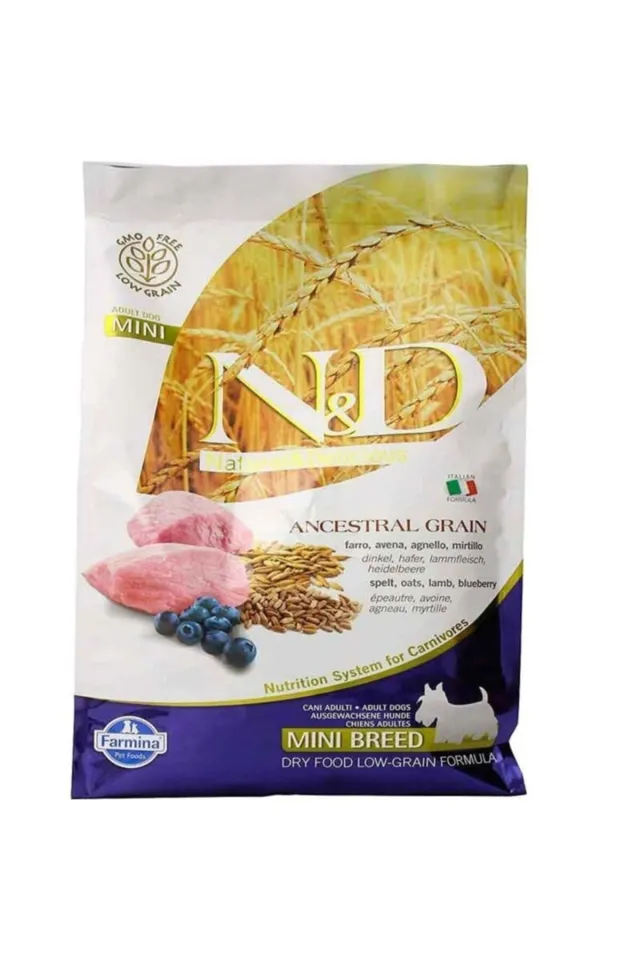 Düşük Tahıllı Kuzu Etli Yaban Mersini Küçük Irk Yetişkin Köpek Maması 2,5 kg