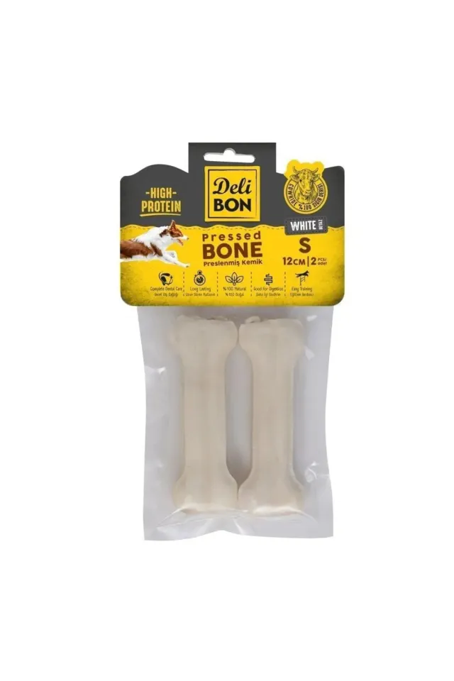 DERİ PRES KEMİK 12CM S BOY 2Lİ PAKET BEYAZ 12CMX2AD.