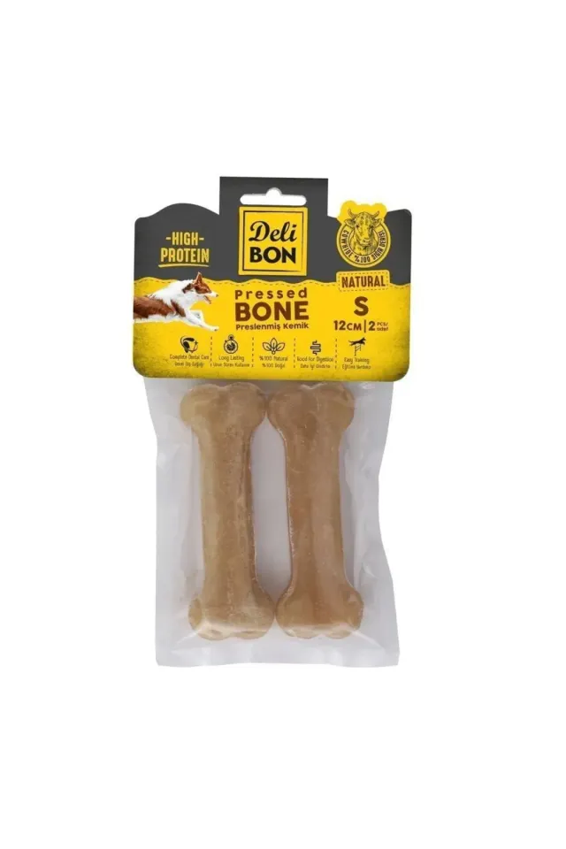 DERİ PRES KEMİK 12CM S BOY 2Lİ PAKET NATUREL 12CMX2AD.