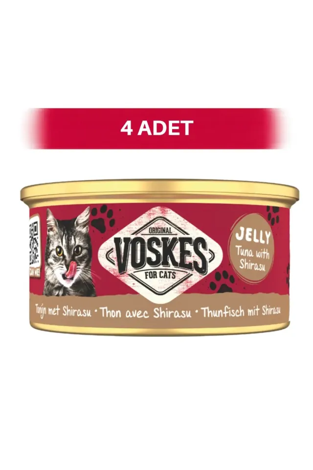 Jöle İçinde Ton Balığı ve Şirasulu Yetişkin Kedi Konservesi 4 x 85 gr