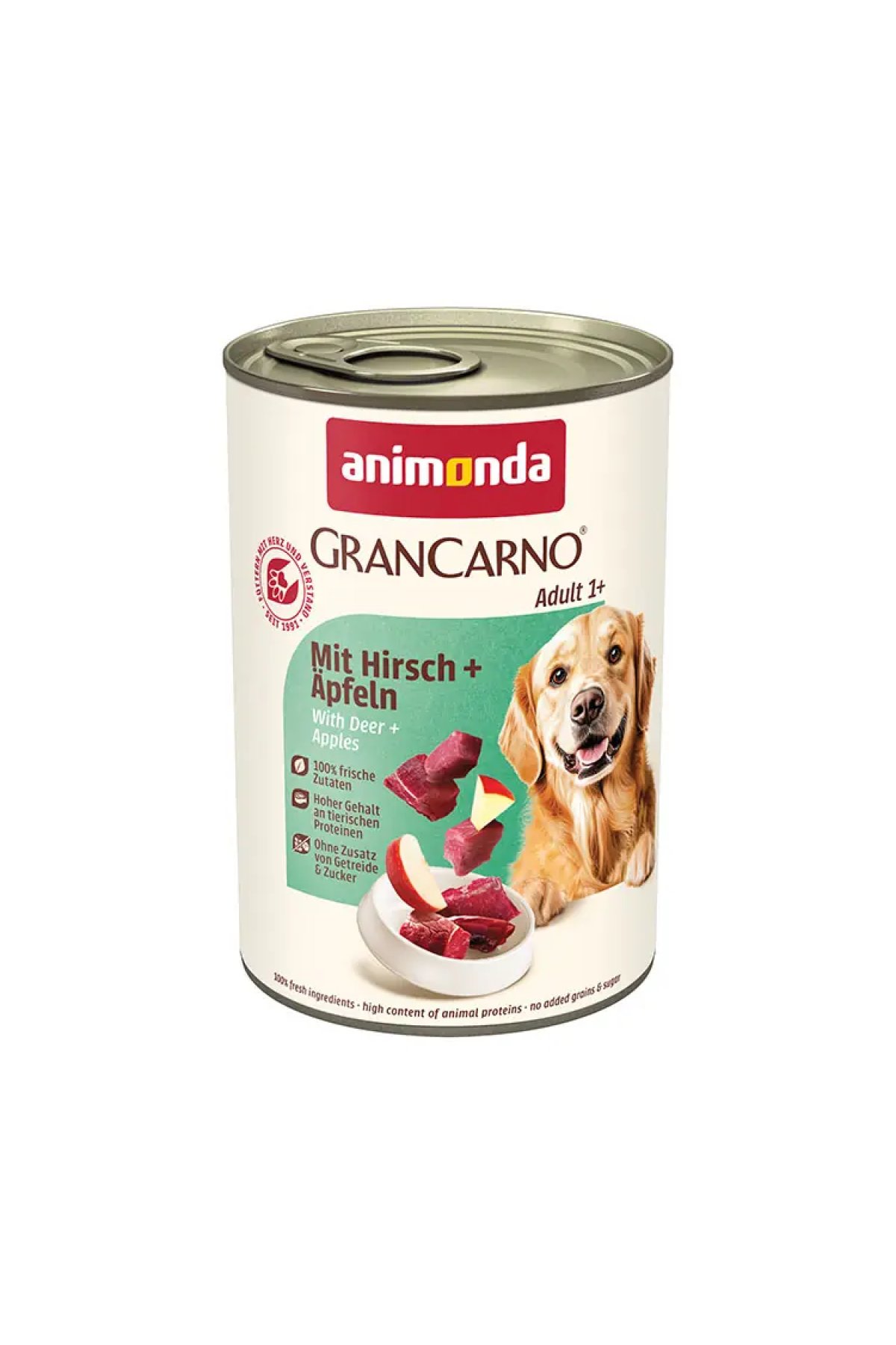 GranCarno Elmalı ve Geyik Etli Yetişkin Köpek Konservesi 400 gr
