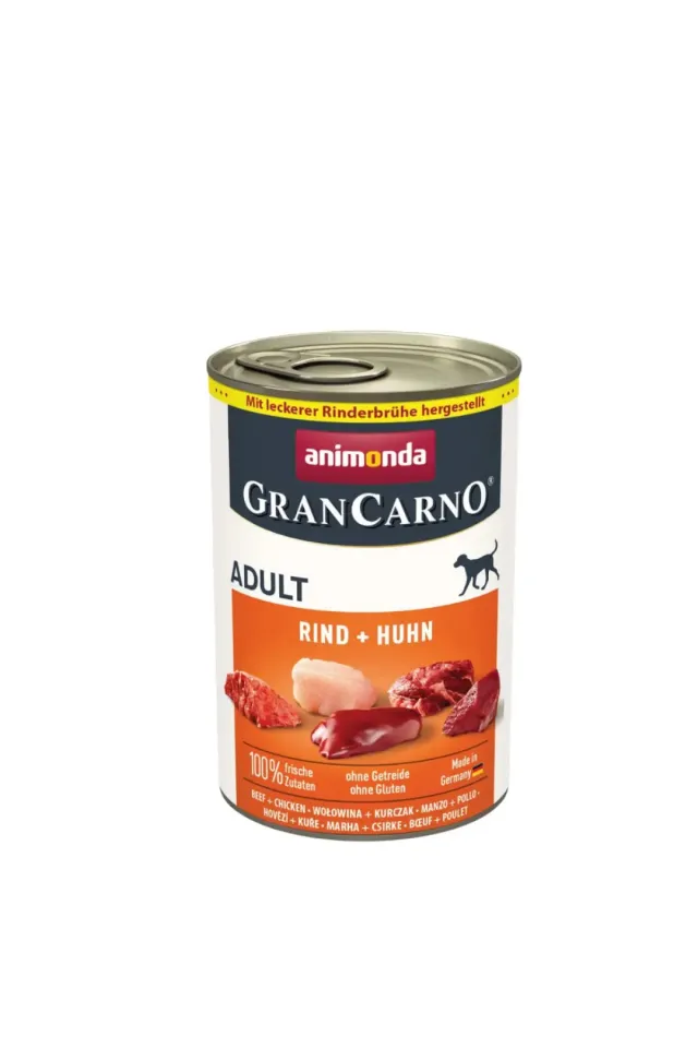 GranCarno Sığır Etli ve Tavuklu Yetişkin Köpek Konservesi 400 gr