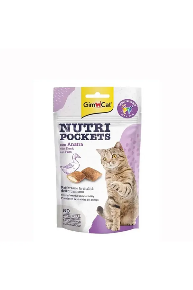 Nutri Pockets Ördekli Kedi Ödül Maması 60 gr
