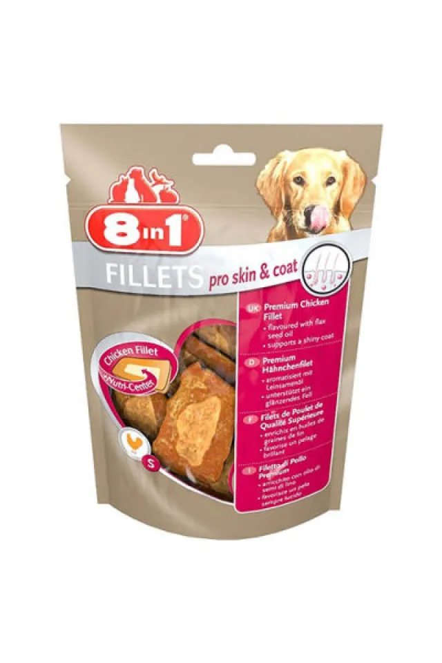 Fillets Pro Skin ve Coat Tavuk Fileto Köpek Ödülü Small 80 Gr