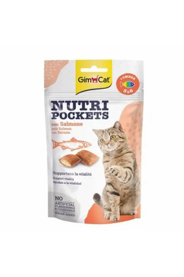 Nutripockets Somonlu ve Omega 3&6 Kedi Ödülü 60 Gr