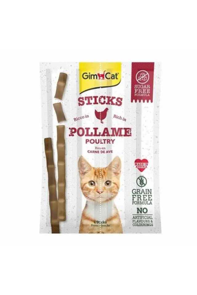 Tahılsız Kümes Hayvanlı Kedi Ödül Çubukları 4 Parça (20 Gr)