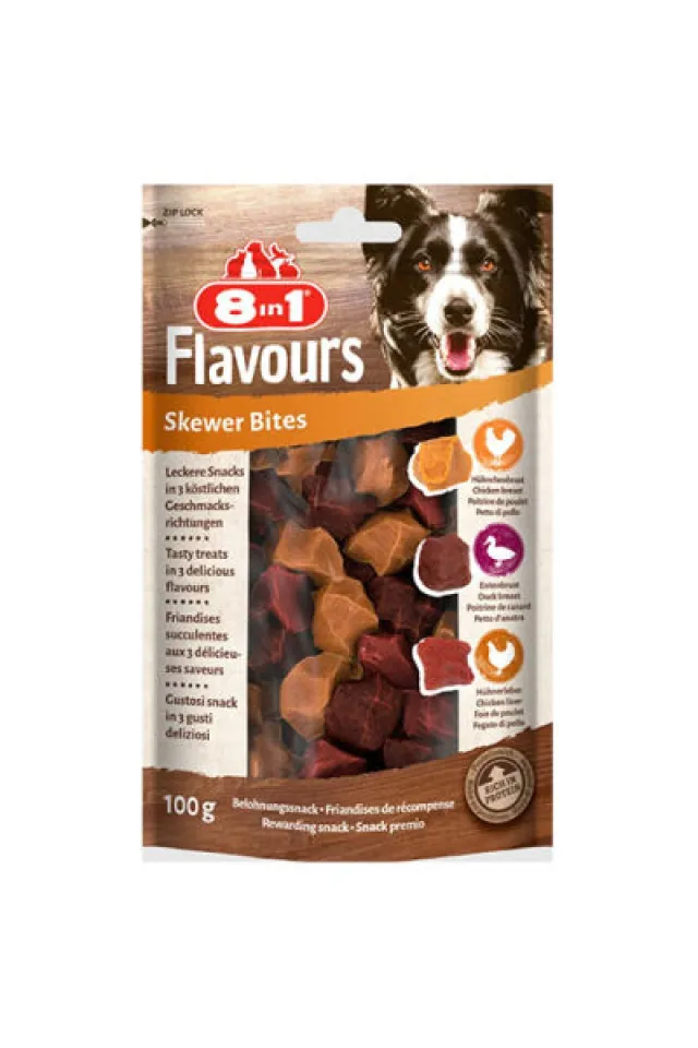 Flavours Skewer Bites Kuşbaşı Dilimli Çiğneme Köpek Ödülü 100 Gr