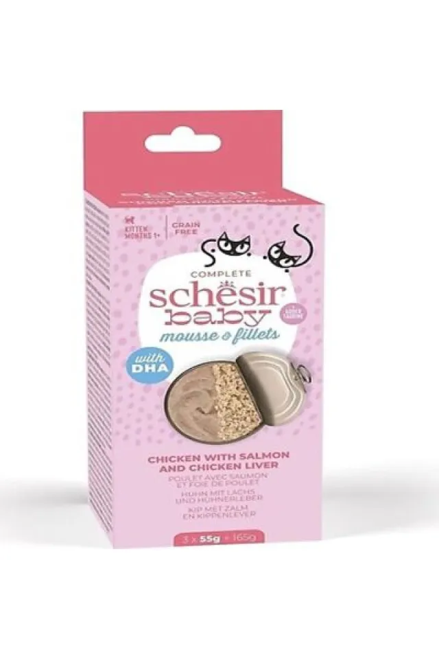 Babycat Somon ve Tavuk Ciğerli Yavru Kedi Konservesi 3x55 Gr
