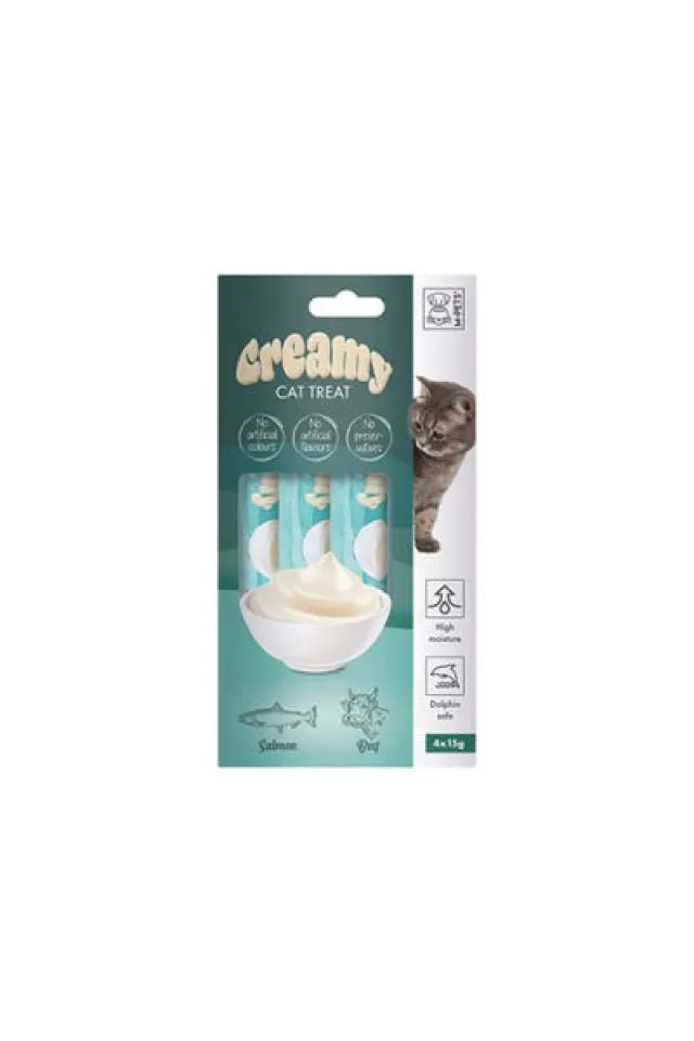 Somonlu ve Biftekli Krema Kedi Ödül Maması 4x15 Gr