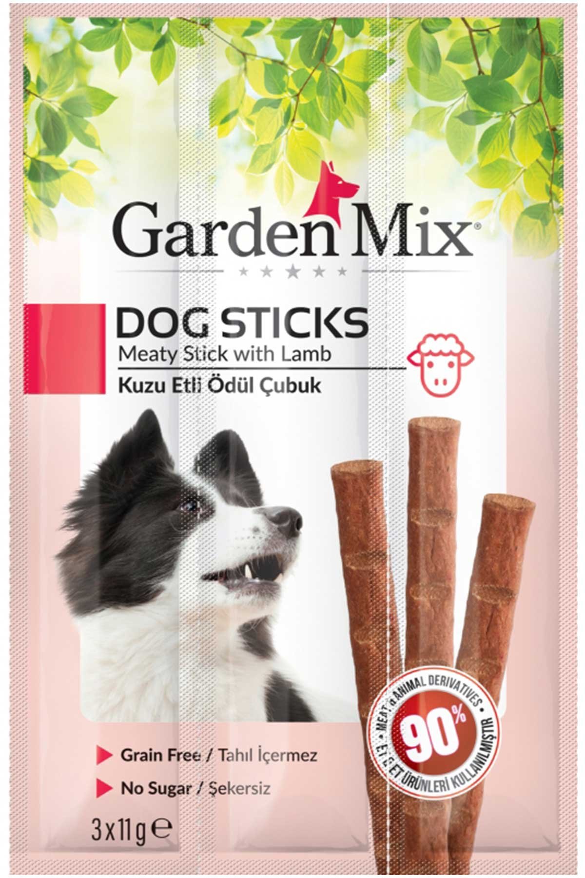 Kuzu Etli Köpek Ödül Çubuğu 3x11gr