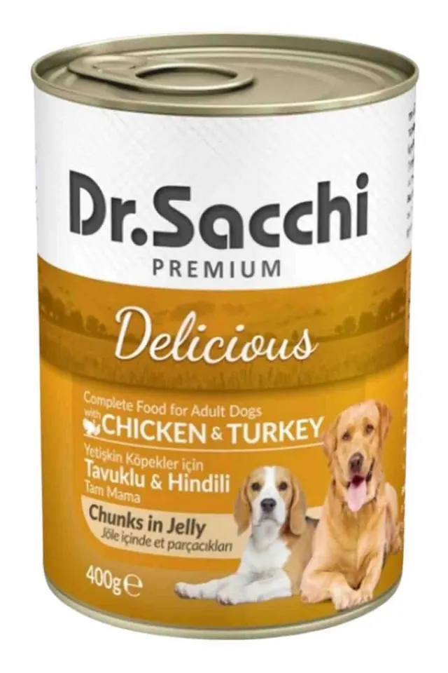 Tavuklu ve Hindili Yetişkin Köpek Konservesi 400gr