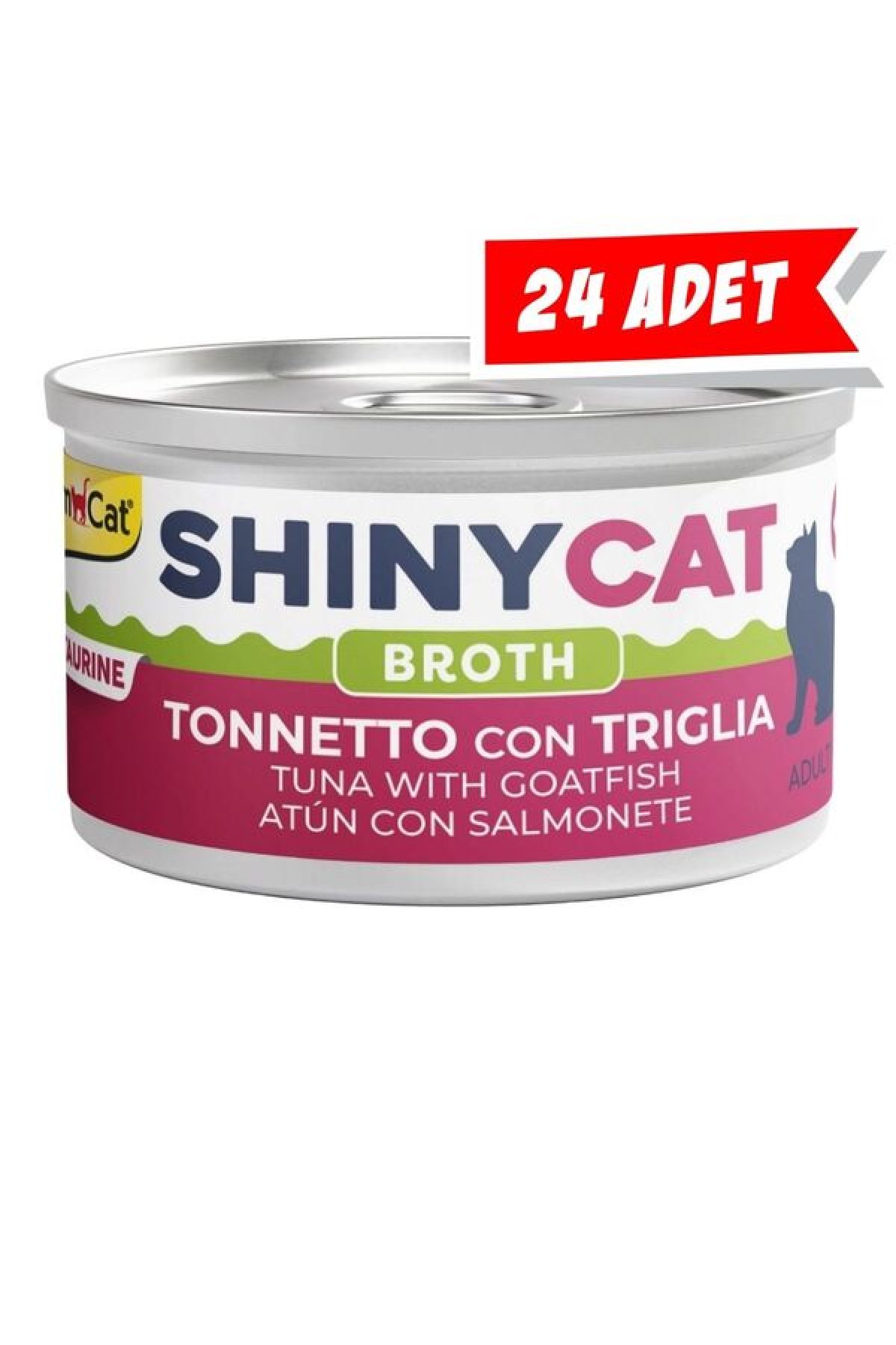 Shinycat Broth Barbun ve Ton Balıklı Kedi Konservesi 70gr (24 Adet)