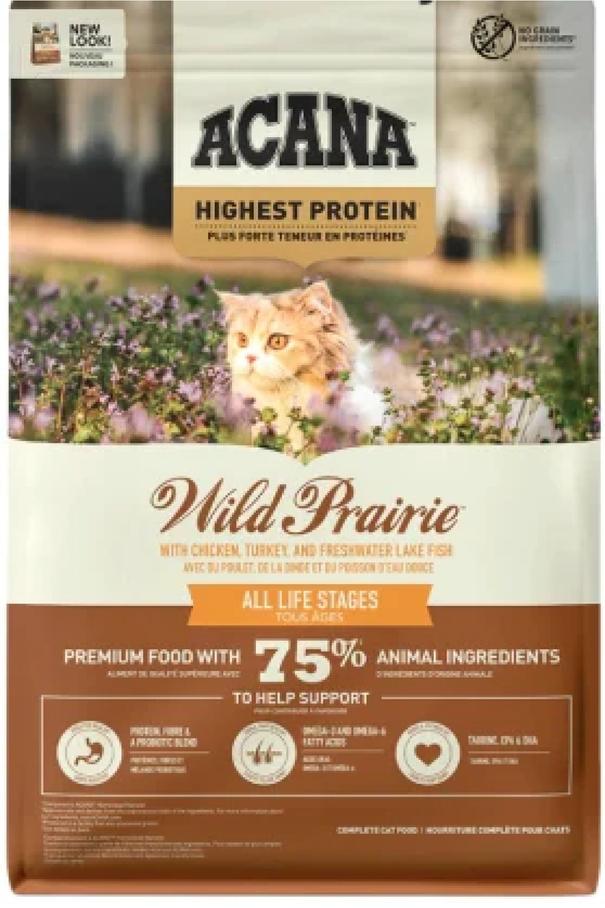 Wild Prairie Tavuklu ve Göl Balıklı Tahılsız Kedi Maması 1,8 kg (3'lü Paket)