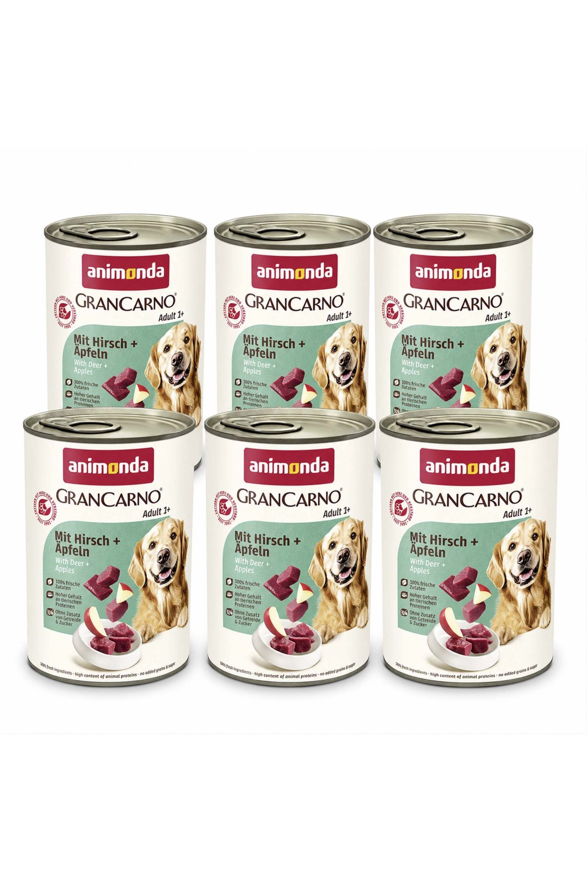 Gran Carno Elmalı Ve Geyik Etli Yetişkin Köpek Konservesi  400 Gr X 6 adet
