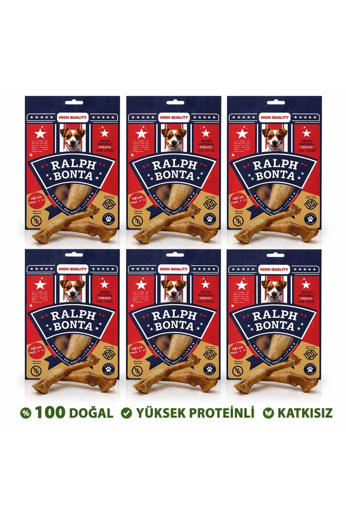 Kurutulmuş Oğlak Paça Köpek Ödülü 2'li (6 Adet)