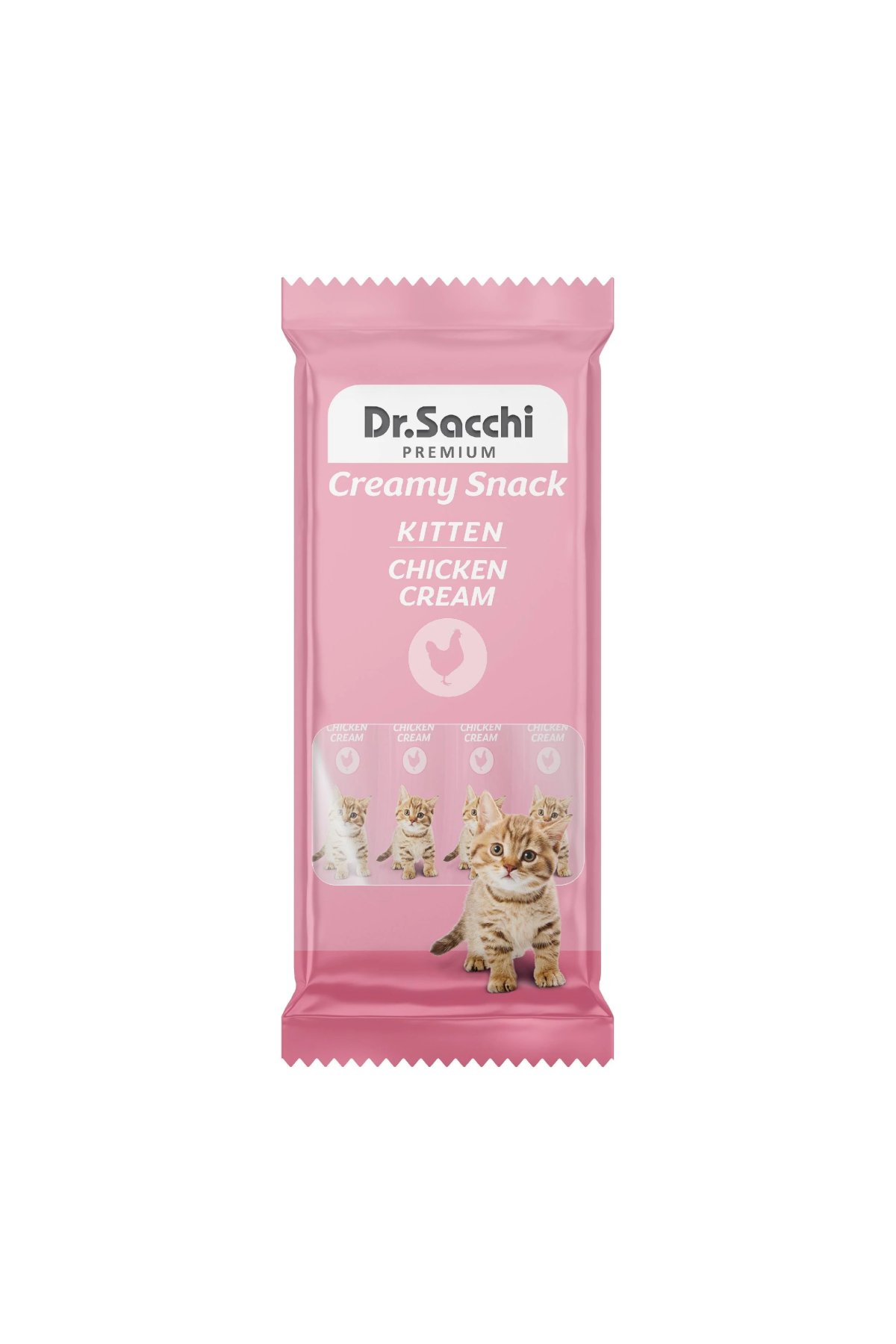 Creamy Snack Kitten Chicken Sıvı Kedi Ödülü 4'Lü Paket