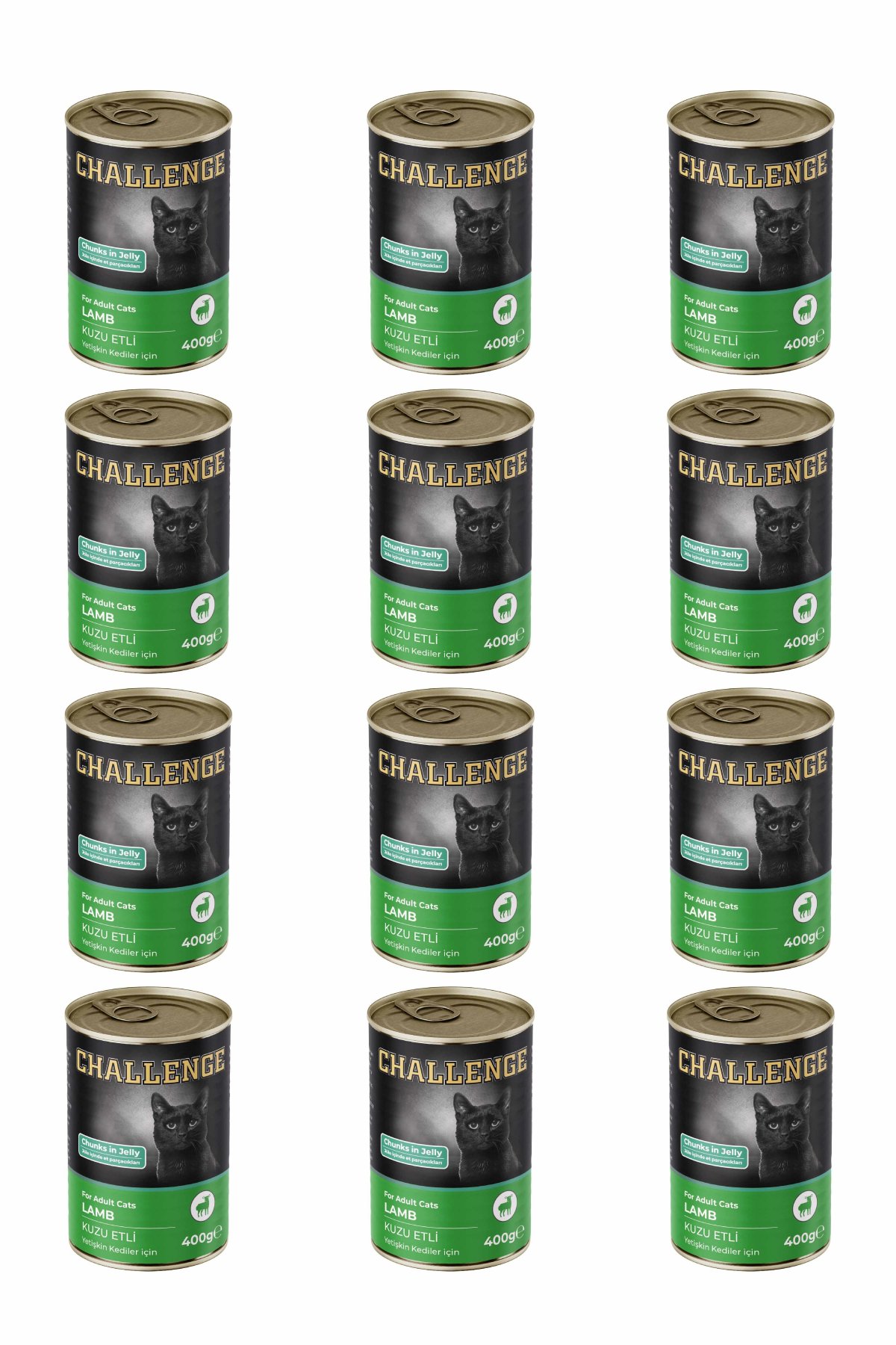 Kuzu Etli Yetişkin Kedi Konservesi 400 gr X 12 Adet