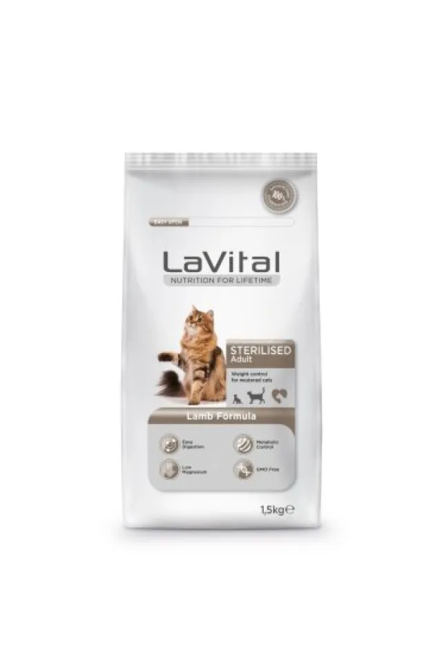 Kuzu Etli Kısırlaştırılmış Yetişkin Kedi Maması 1,5 kg