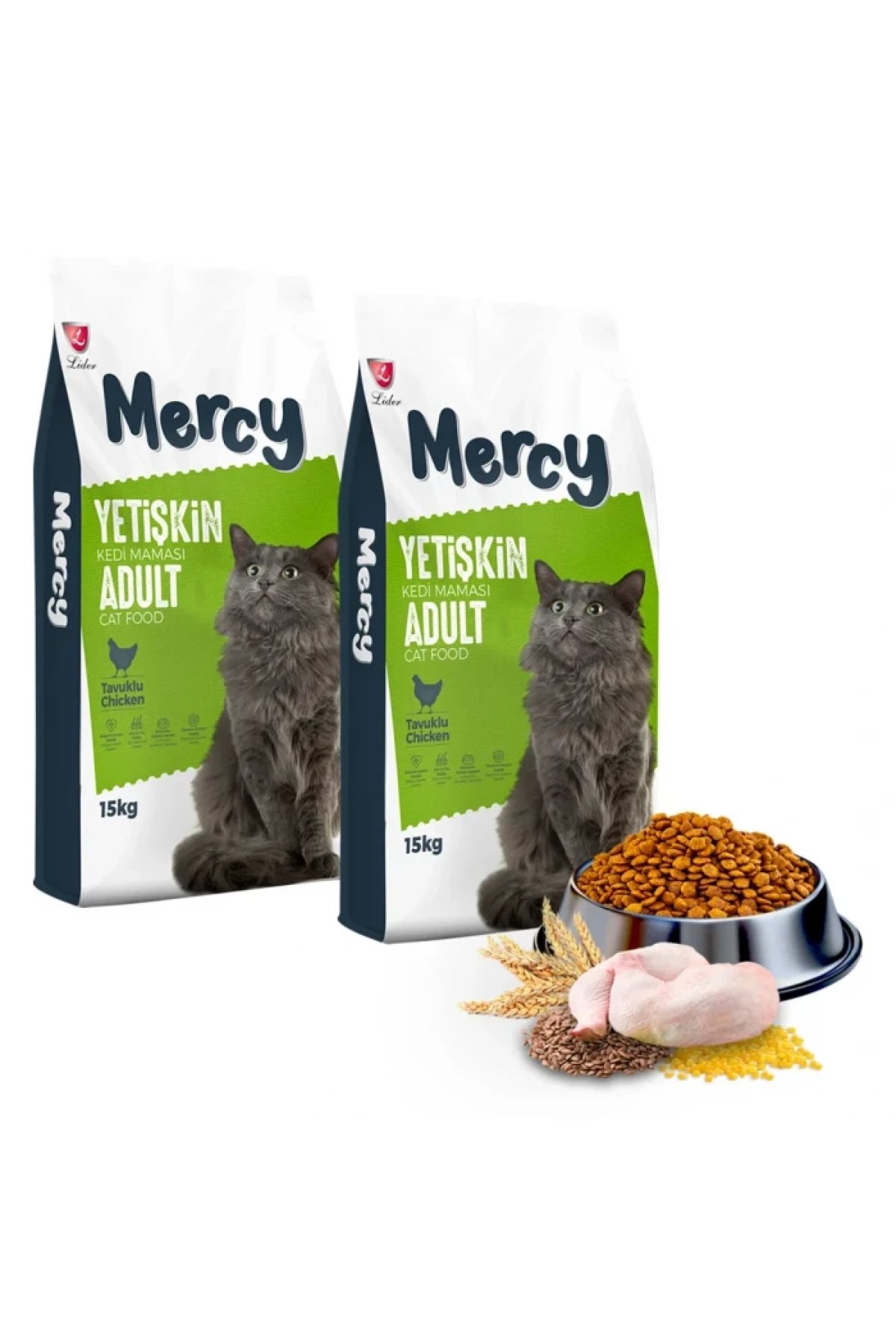 Tavuklu Yetişkin Kedi Maması 15 Kg x 2 Adet