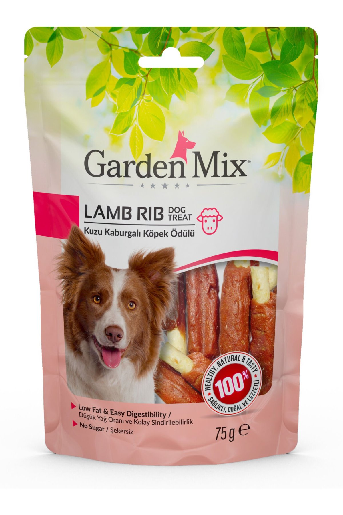 Garden Mix Kuzu Kaburgalı Köpek Ödülü 75 Gr