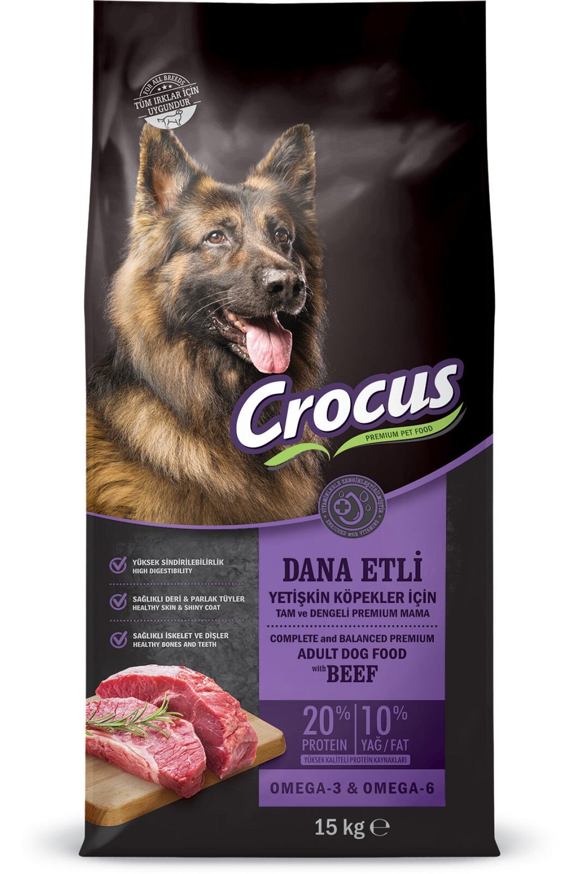 Biftekli Pirinçli Yet. Köpek Maması 15 Kg