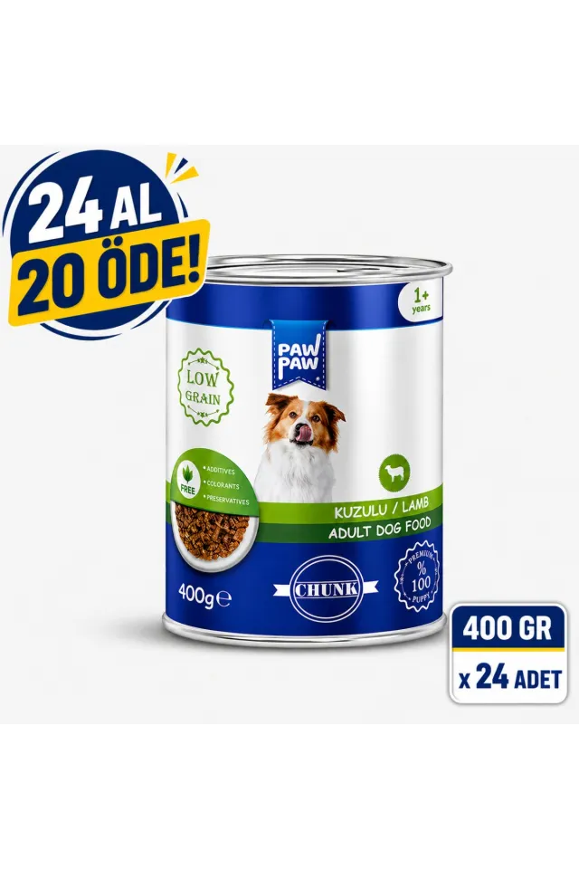 Kuzulu Yetişkin Köpek Konservesi 400 gr | 24 Al 20 Öde